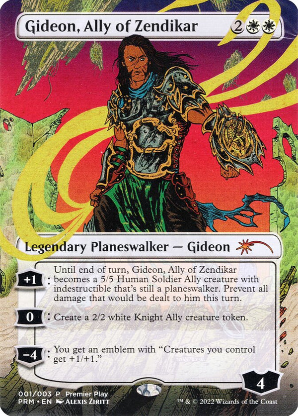 【Foil】(Promo-Premier_Play)Gideon, Ally of Zendikar/ゼンディカーの同盟者、ギデオン【英語】
